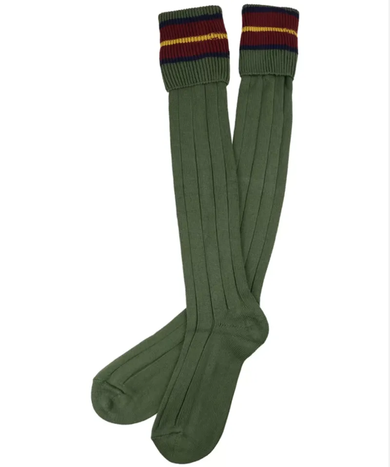 Pennine Nelson Shooting Sock - Moss